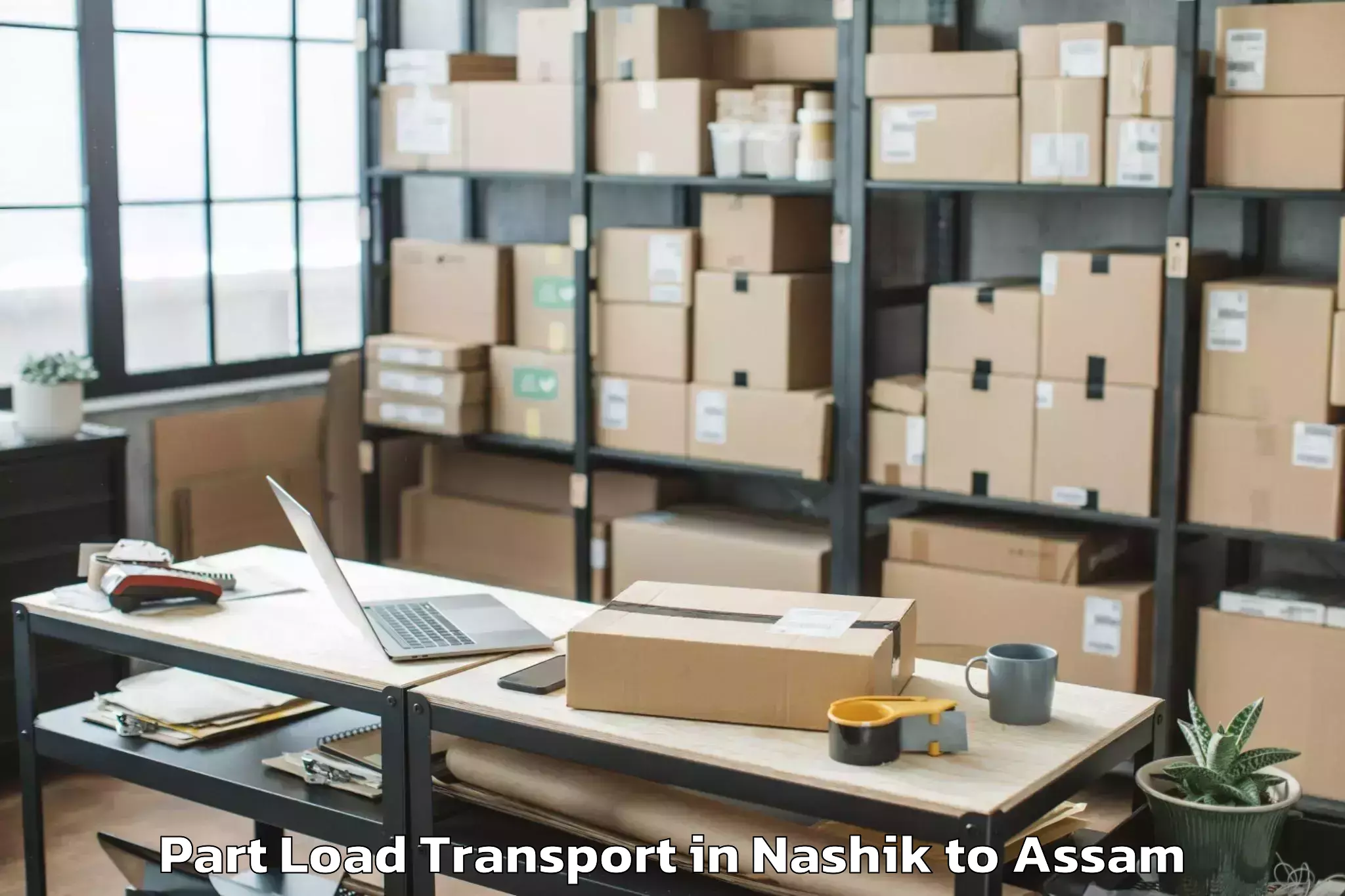 Top Nashik to Silapathar Part Load Transport Available